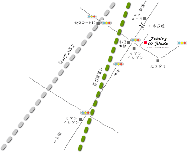 結婚指輪工房までの地図